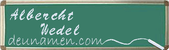 Albercht Wedel Visitenkarte